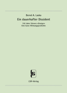 Ein dauerhafter Dissident – Bernd A. Laska – ISBN 9783922058625 / 978-3-9220-5862-5 / 978-3-9220-5862-5