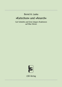 "Katechon" und "Anarch" – Bernd A. Laska – ISBN 9783922058632 / 978-3-9220-5863-2 / 978-3-9220-5863-2