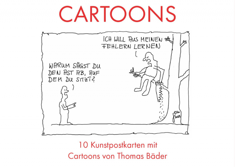 Postkartenserie Cartoons: 10 Kunstpostkarten mit Cartoons von Thomas Bäder