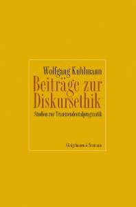 Cover zu Beiträge zur Diskursethik (ISBN 9783826033216)