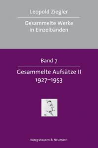 Cover zu Leopold Ziegler (ISBN 9783826044533)