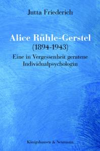Cover zu Alice Rühle-Gerstel (1894-1943) (ISBN 9783826049941)